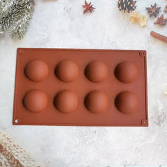 8 cavity hemisphere silicone mold