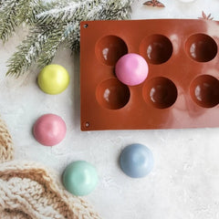 8 cavity hemisphere silicone mold