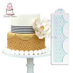 قالب ستنسل لتزيين الكيك pc- 1892OD ثلاث قطع