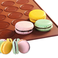 Macaron silicone placemat, size of placemat 28*25.5 cm, circle diameter 3.8 cm