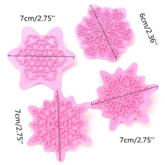 Plastic snowman set of 4