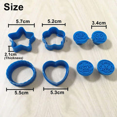 مجموعة من 8 قطع من قوالب البسكويت الكرتونية الانيمي رغيف