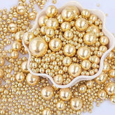 سبرنكلز خرز غدائي ذهبي احجام منوعة