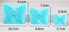Plastic butterfly set of 3 pieces