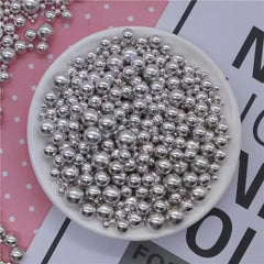 Sprinkles silver lunch beads in various sizes