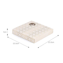 Luxury box for chocolate and sweets with a transparent window, beige color - 25 sections