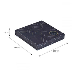 علبة فاخرة للشكولاتة والحلويات بنافذة شفافة اللون كحلي -25 قسم