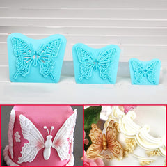 Plastic butterfly set of 3 pieces