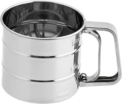 منخل دقيق من الستانلس ستيل للخَبز وغربلة السكر البودرة، / الحجم الكبير