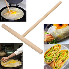 The crepe stick is made of genuine beech wood