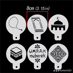 قالب ستنسل لتزيين الكيك الحج pc- 1891OD