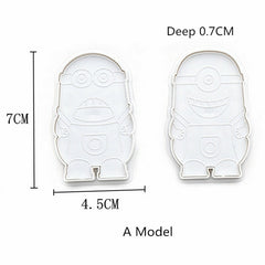 Biscuit cutters with Minion cartoon characters, 2 pieces