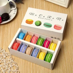 علب ماكارون بيضاء 12 تجويف