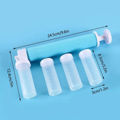 بخاخة يدوية لتزيين الكيك مع 4 أنابيب الرش