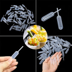 ماصات حقن الكب كيك بلاستيك 4 ملم 50 قطعة