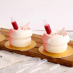 ماصات حقن الكب كيك بلاستيك 4 ملم 50 قطعة