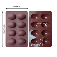 Egg-shaped silicone cake mold
