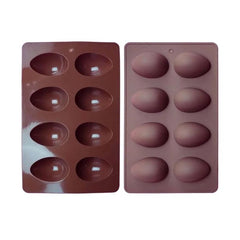 Egg-shaped silicone cake mold