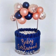 بالونات بالألوان الوردي و الكحلي والابيض 10 بالونات