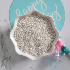 سبرنكلز خرز غدائي ابيض صغير 2 ملم