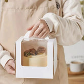 علب كيك ورق بمقبض