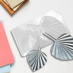 قالب بلاستيك مرن شكل ورقه لتزيين الكيك