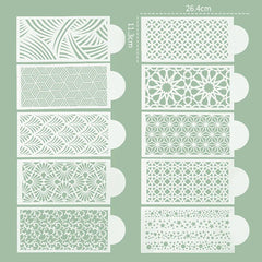 قالب ستنسل لتزيين الكيك مجموعة 10 قطع pc- 1889OD