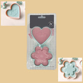 قطاعة بلاستيك كوكيز قلب مع وردة