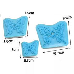 Plastic butterfly set of 3 pieces