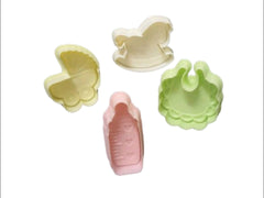 مجموعة بلاستيك قطاعات المواليد من 4 قطع