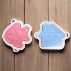 Set of 2pcs plastic fondant cookie cutters