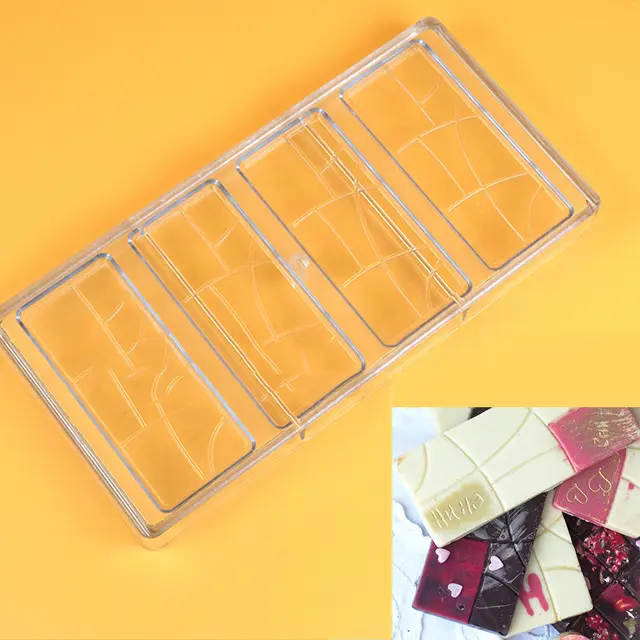 Acrylic chocolate mold rectangular plate
