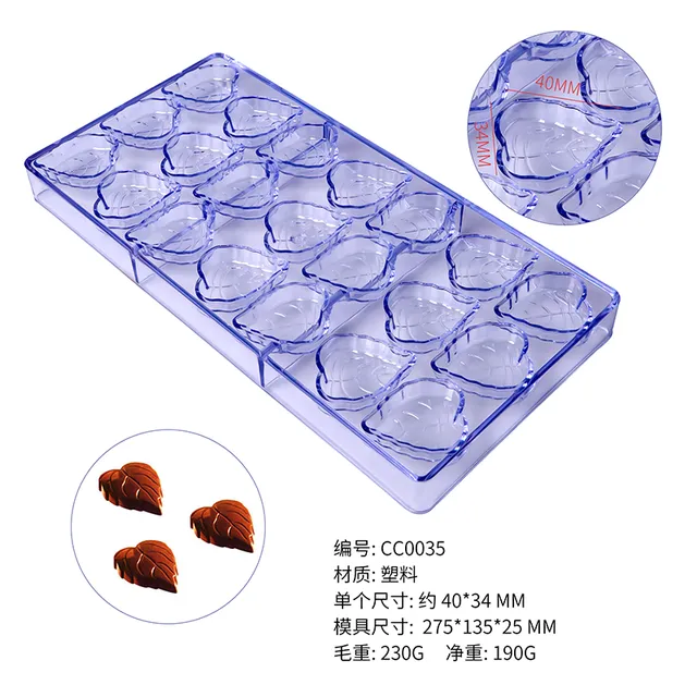Leaf acrylic chocolate mold