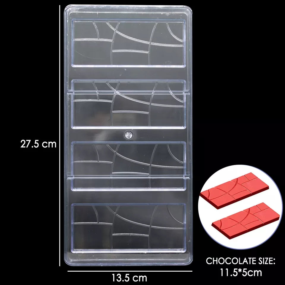 Acrylic chocolate mold rectangular plate