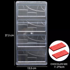 Acrylic chocolate mold rectangular plate
