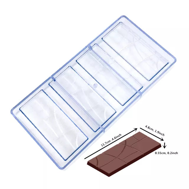 Acrylic chocolate mold rectangular plate