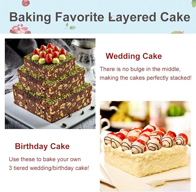 قالب كيك رنق شكل مربع 3 قطع