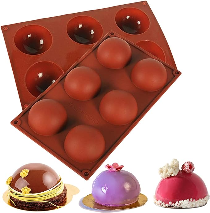 6 cavity hemisphere silicone mold
