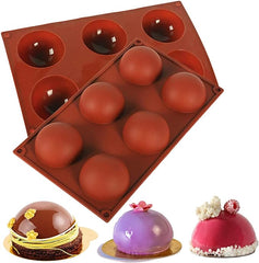 6 cavity hemisphere silicone mold