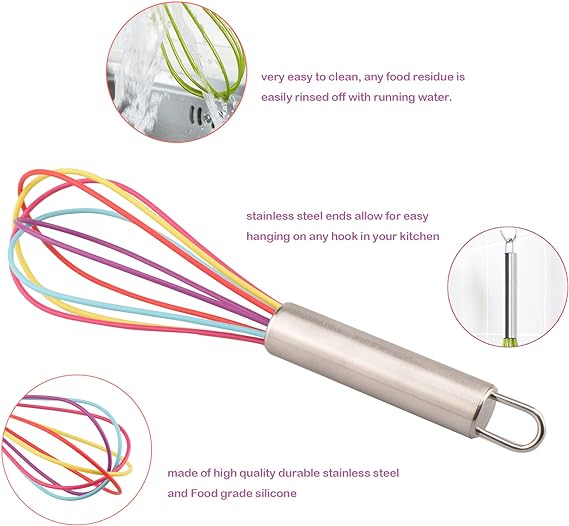 Stainless steel egg whisks 3pcs 