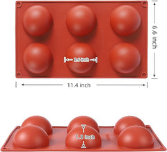 6 cavity hemisphere silicone mold