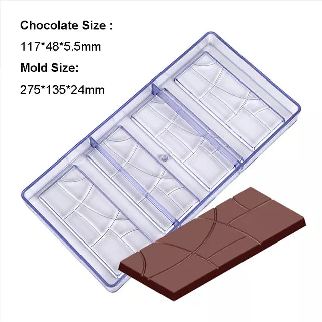 Acrylic chocolate mold rectangular plate