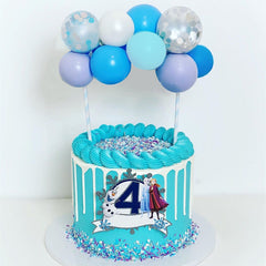 Confetti balloons in blue, green and purple colors, 10 balloons