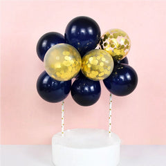Black, white and navy blue balloons, 10 balloons 
