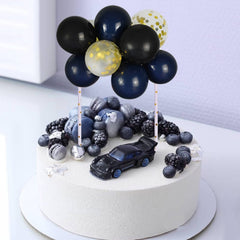 Black, white and navy blue balloons, 10 balloons 