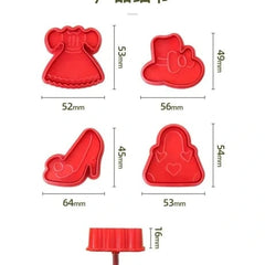 Girl's fashion plastic cutters, 4 pieces 